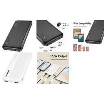 LogiLink PA0372W varavirtalähde 10000 mAh valkoinen - 20W PD & QC 3.0, dual USB-A & USB-C