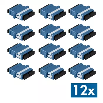 LogiLink kuituadapteri SC duplex, 12 kpl, laipalla, sininen
