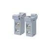 LogiLink DIN-kiskoasennusadapteri, jossa 2 Cat.6A suojattua inline-liitintä, 10G, PoE++ (MP0079)