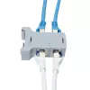 LogiLink DIN-kiskoasennusadapteri, jossa 2 Cat.6A suojattua inline-liitintä, 10G, PoE++ (MP0079)