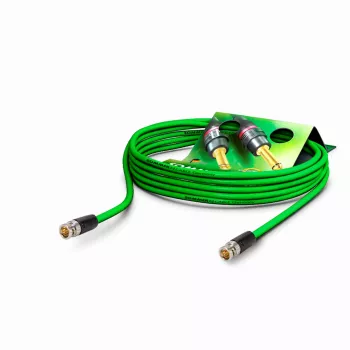 Sommer Cable SC-Vector 0.8/3.7 HD-SDI videopatch-kaapeli, BNC-pistoke BNC-pistokkeeseen, NEUTRIK, vihreä, 5 m (VTGR-0500-GN-SW)