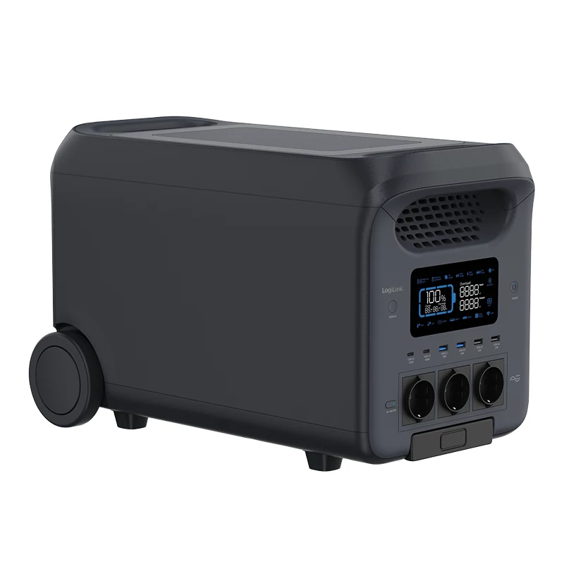 LOGILINK kannettava voimala PPS3000, 3000W LiFePO4, 2560Wh, Tuya Smart, UPS