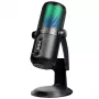 LogiLink USB-kondensaattorimikrofoni RGB-valolla, herttakuvio, 20 Hz - 20 kHz, musta (HS0059)