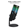 LogiLink USB-kondensaattorimikrofoni RGB-valolla, herttakuvio, 20 Hz - 20 kHz, musta (HS0059)