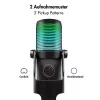 LogiLink USB-kondensaattorimikrofoni RGB-valolla, herttakuvio, 20 Hz - 20 kHz, musta (HS0059)