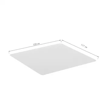 LogiLink EO0086 lattiansuojamatto, 117 x 120 cm, erittäin pehmeä, läpinäkyvä, liukumaton, koville lattioille