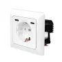 LogiLink seinäpistorasia 1 Schuko-pistorasialla ja 2-porttisella USB-C-laturilla, 25W PD, valkoinen