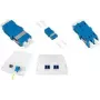 LogiLink FA03LC7 LC-Duplex kuitusovitin, 12 kpl:n pakkaus, ilman laippaa, sininen