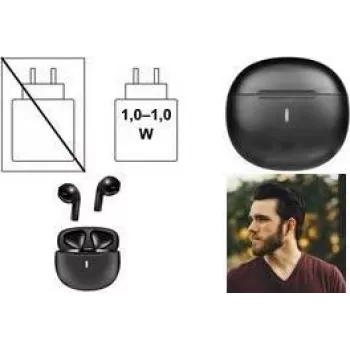 LogiLink Bluetooth TWS-nappikuulokkeet, IPX4 vesitiivis, kosketusohjaus, USB-C-latauskotelo, musta