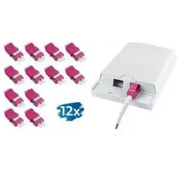 LogiLink LC Duplex OM4 laipaton kuituliitinsarja, violetti, 2x LC Duplex, SC-Simplex-aukko