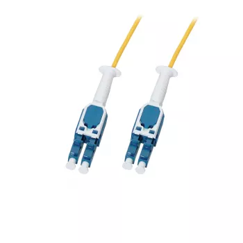 LogiLink Uniboot Push-Pull LC-LC OS2 yksimuotokuitu-patchkaapeli, 0,5 m, LSZH, keltainen