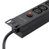 LogiLink 19 tuuman 1U rack-PDU 12x IEC C13 pistorasialla, 10A, ylikuormitussuojalla