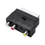 LogiLink SCART - RCA/S-Video adapteri kytkimellä, musta