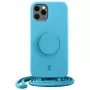 Just Elegance JE PopGrip kotelo iPhone 11 Pro 5,8 tuuman näytölle sininen/aqua