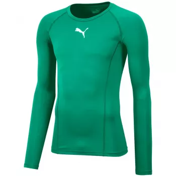 Puma Liga Baselayer Tee LS Pfeffergrün miesten kompressio-pitkähihainen paita
