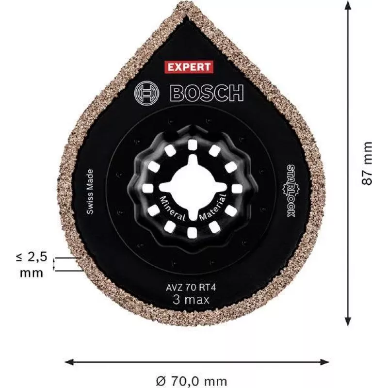 Bosch Expert Carbide-RIFF Starlock segmenttiterä 85 mm RT3 karkea saumalaastin poistoon