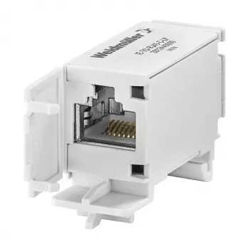 Weidmüller IE-TO-RJ45-C-LP teollinen RJ45 kenttäasennettava liitin, Cat.6A, suojattu, IDC ilman työkalua, sinkkipainevalu