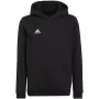 adidas Entrada 22 lasten huppari collegepaita musta 128cm