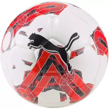 PUMA Orbita 5 Hybrid jalkapallo valkoinen-punainen koko 4