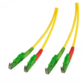 EFB Elektronik O0933.30 E2000/APC - E2000/APC yksimuotokuitu-duplex-kuitu-patchkaapeli, OS2, 2 m, LSZH, keltainen