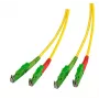 EFB Elektronik O0933.30 E2000/APC - E2000/APC yksimuotokuitu-duplex-kuitu-patchkaapeli, OS2, 2 m, LSZH, keltainen