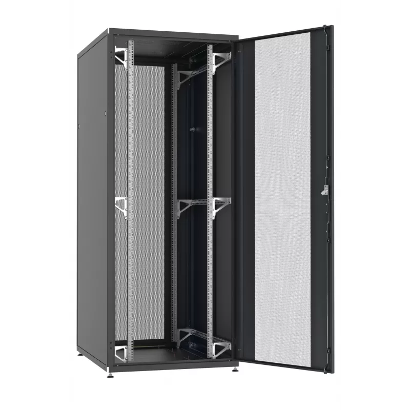 EFB PRO 33U 800x800mm palvelinkaappi RAL9005 rei'itetyillä etu- ja takovilla