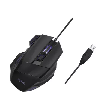 LogiLink ergonominen optinen hiiri 7 painiketta USB johdollinen pystysuora oikeakätinen musta