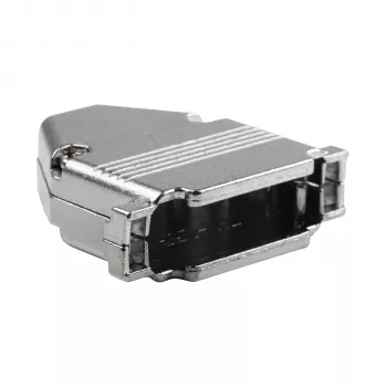 EFB Elektronik 29432.1V2 kokometallinen suojus E-GP25G vedonpoistolla, D-Sub 25-napainen, EMI/RFI-suojattu, sinkkiseos, hopea