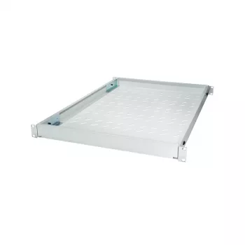 LogiLink 19 tuuman säädettävä rack-hylly 800 mm syville rack-kaapeille, vaaleanharmaa