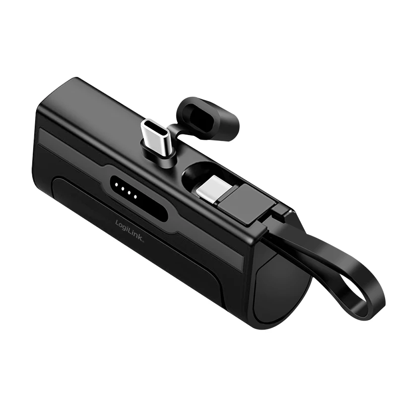 LogiLink kannettava varavirtalähde, LiPo, 4500 mAh, sisäänrakennettu USB-C-pistoke, musta