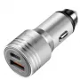 LogiLink USB-autolaturi, 2 porttia, 20W pikalataus, hopea