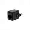 LOGILINK NP0098 RJ45-liitin asennuslaipalla, 2x RJ45-pistorasia, Cat.5e UTP, musta