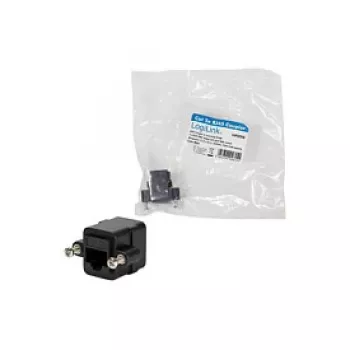 LOGILINK NP0098 RJ45-liitin asennuslaipalla, 2x RJ45-pistorasia, Cat.5e UTP, musta