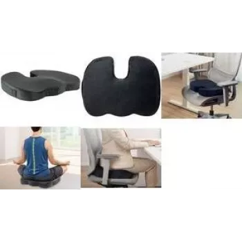 LogiLink ortopedinen memory foam -istuintyyny kantokahvalla, musta (EO0089)