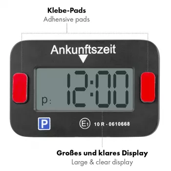 LogiLink elektroninen pysäköintikiekko, KBA-sertifioitu, musta