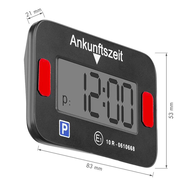 LogiLink elektroninen pysäköintikiekko, KBA-sertifioitu, musta