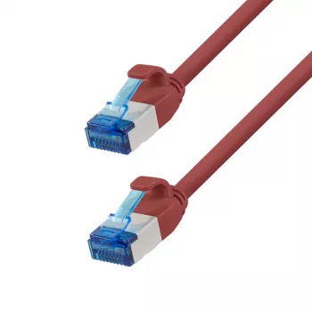 LogiLink Cat.6A Slim S/FTP LSZH -verkkokaapeli, punainen, 5 m, SlimLine