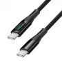 LogiLink USB 2.0 Type-C -kaapeli tehonäytöllä, C/M - C/M, 480 Mbps, 240W PD 3.1, nylonpunottu, musta, 1 m