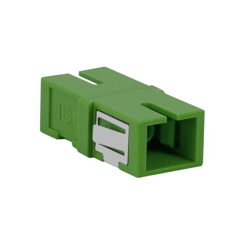 LogiLink FA01SC8 SC Simplex APC kuituadapteri, laipaton, vihreä, 12 kpl:n pakkaus