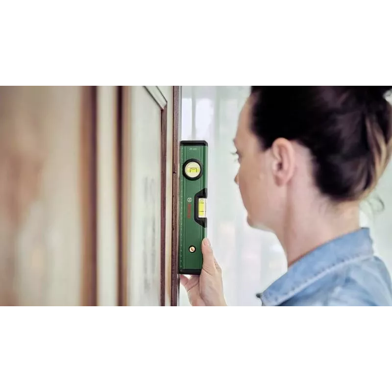 BOSCH DIY vesivaaka 25 cm vihreä V-uralla ja tasojyrsityllä pohjalla