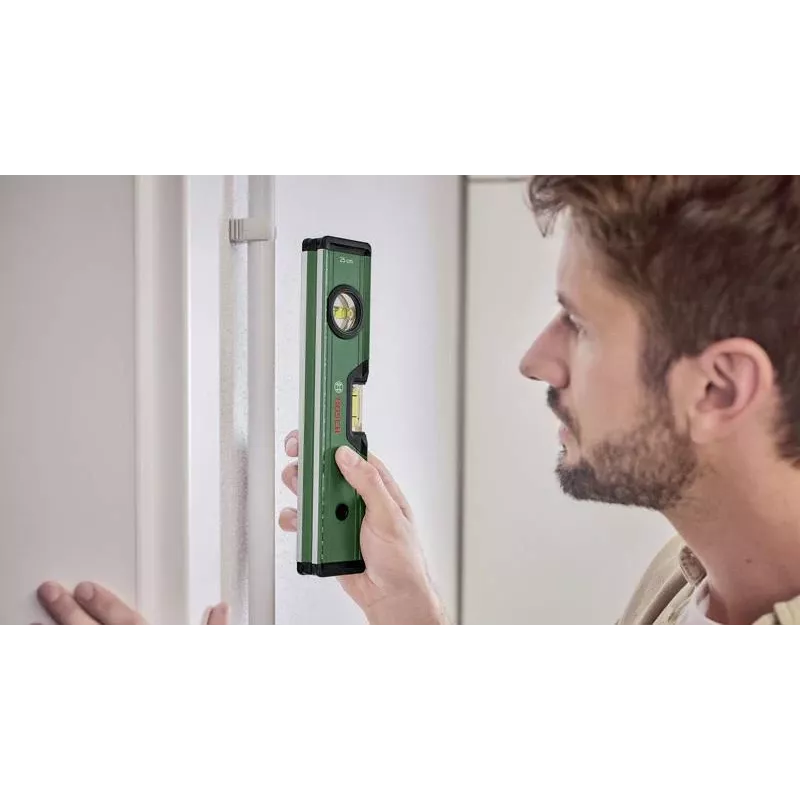 BOSCH DIY vesivaaka 25 cm vihreä V-uralla ja tasojyrsityllä pohjalla