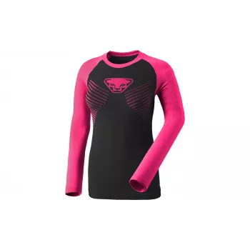 Dynafit Speed Dryarn L/S Tee naisten pitkähihainen baselayer - Pink Glo, koko L