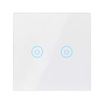 LogiLink WiFi Smart EU valokytkin, 2-osainen, Tuya-yhteensopiva, valkoinen