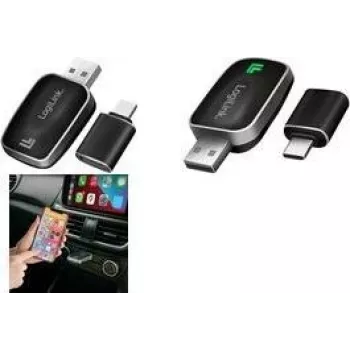 LogiLink BT 5.0 langallinen langattomaan CarPlay / Android Auto -sovitin, dongle-tyyppi