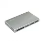 LogiLink USB 3.2 Gen1 5-in-1 kortinlukija, metallikotelo, hopea