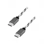 LogiLink USB 2.0 Type-C 3 kaapelin sarja, C/M - C/M, alumiini, nylon, valkoinen/musta