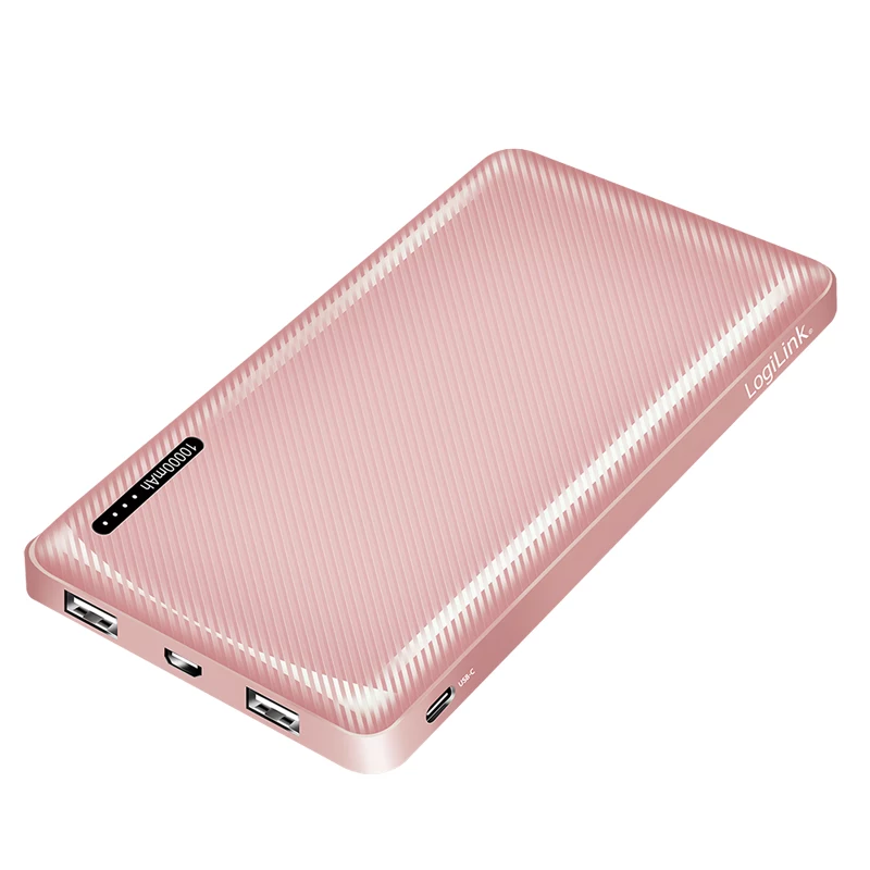 LogiLink matkavirtalähde 10000 mAh LiPo USB-C PD rose