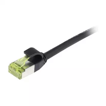 Synergy21 CAT6A S/FTP Slim patchkaapeli RJ45, 1,0 m, musta, 500MHz, LSZH