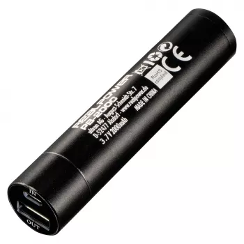 RealPower PB2000 mAh alumiininen varavirtalähde, musta