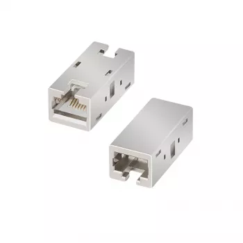 LogiLink Cat.6A suojattu RJ45 inline-liitin, metallikotelo, teollisuuslaatu
